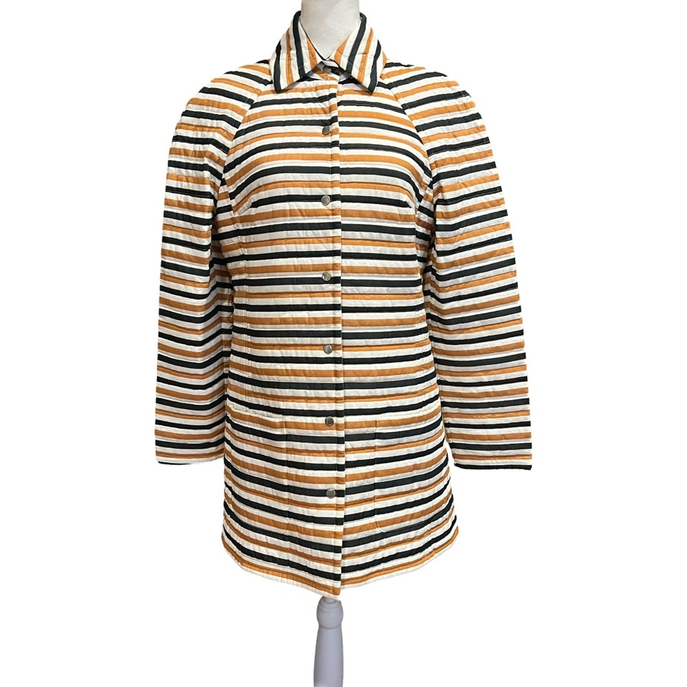 Trolley Striped Tory Burch Quilted Jacket NWT size 4